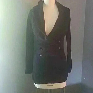 Black tunic length sweater